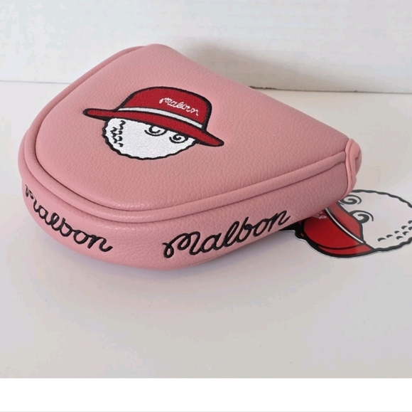 Malbon Golf Fishermans Bucket Hat Mallet Putter Headcover Pink Magnetic NEW - Picture 4 of 11